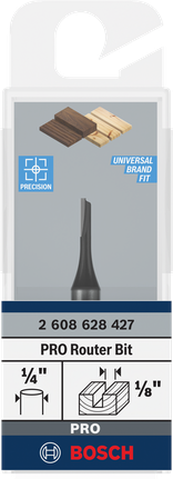 Bosch PRO 1/8 英寸直路由器钻头。.