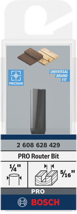 Bosch PRO 路由器钻头 5/16 英寸，两个凹槽。.