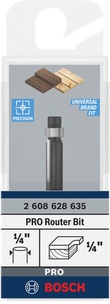 BoschPRO 路由器钻头 1/4 英寸齐平修边.