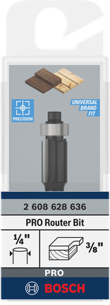 Bosch PRO 路由器钻头 3/8 英寸齐平修边。.