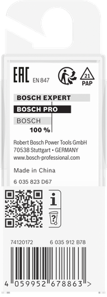 Bosch PRO 路由器直钻头 5/8 英寸双槽。.
