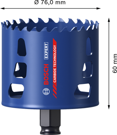 BoschEXPERT 多材料 76 毫米硬质合金孔锯。.