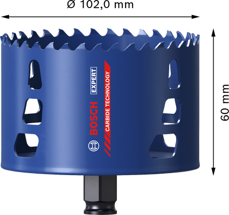 BoschEXPERT 多材料 102 毫米硬质合金孔锯。.