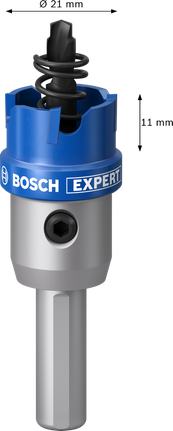 BoschEXPERT 金属板 21 毫米孔锯，带心轴。.
