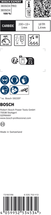 Bosch EXPERT Thin Tough Metal S 1022 EHM 往复锯片。.