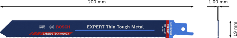 BoschEXPERT 薄型坚韧金属往复锯片 200 毫米。.