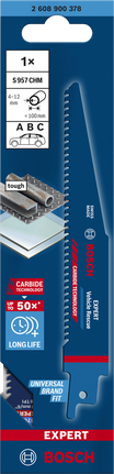 BoschEXPERT S 957 CHM 往复锯片适用于艰难的车辆救援。.