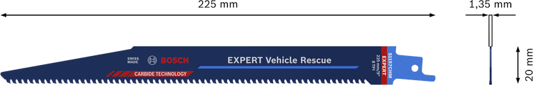 Bosch EXPERT 车辆救援 S 1157 CHM 往复锯片，长度 225 毫米。.