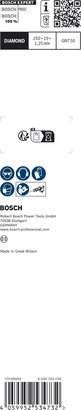 Bosch EXPERT 水泥铸铁 S 1750 RD 锯片 GRIT 50。.