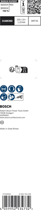 Bosch EXPERT 水泥铸铁 S 1750 RD 锯片 GRIT 50。.