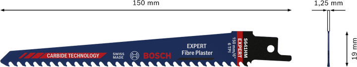Bosch EXPERT Fiber Plaster S 641 HM 往复锯片。.