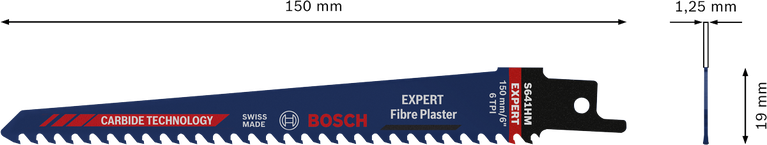 Bosch EXPERT Fiber Plaster S 641 HM 往复锯片。.