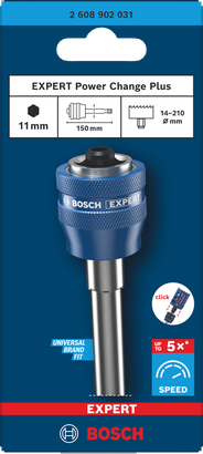 Bosch Expert Power Change Plus 11 毫米六角 150 毫米心轴延长件。.