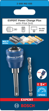 带有导向钻的Bosch Expert Power Change Plus 心轴。.