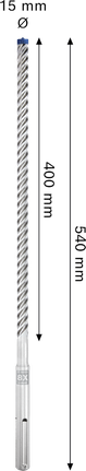 Bosch EXPERT SDS max-8X 15x400x540 毫米锤钻头。.