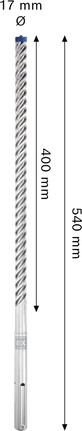 Bosch EXPERT SDS max-8X 17mm 锤钻头，长度 540mm。.