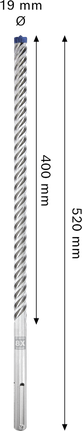 Bosch EXPERT SDS max-8X 锤钻头 19x400x520 毫米。.