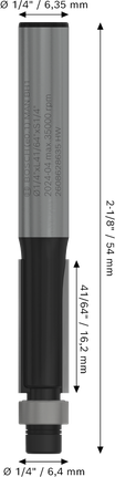 Bosch PRO 路由器钻头齐平修剪 1/4 英寸柄。.