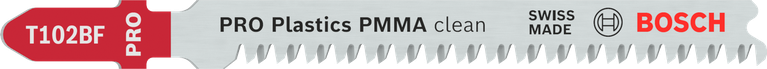 BoschT102BF 曲线锯刀片，用于干净地切割 PMMA 塑料。.