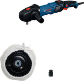 BoschGPO 14-180 抛光机，配有垫片和主轴适配器。.