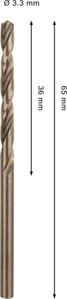 Bosch PRO HSS-Co 麻花钻头，直径 3.3 毫米。.