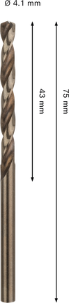 适用于金属的Bosch PRO HSS-Co 麻花钻头 4.1 毫米。.