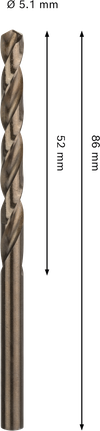 Bosch PRO HSS-Co 麻花钻头 5.1x52x86 毫米。.