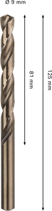 适用于不锈钢的Bosch PRO HSS-Co 麻花钻头 9 毫米。.
