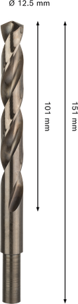 适用于不锈钢的Bosch PRO HSS-Co 麻花钻头 12.5 毫米。.