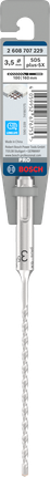 BoschPRO SDS plus-5X 冲击钻头 3.5 x 100 x 160 毫米。