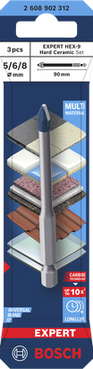 EXPERT专家系列六角柄硬质瓷砖钻头套装