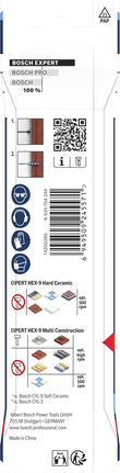 Bosch EXPERT HEX-9 硬陶瓷和多结构钻头，6 毫米。.