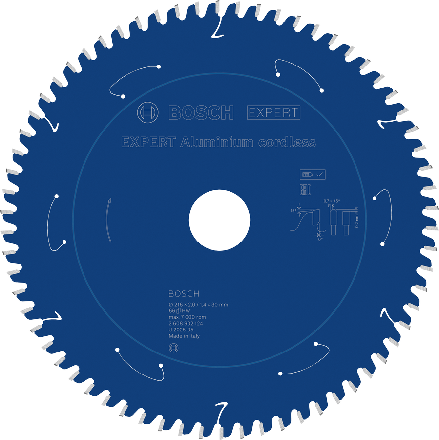 BoschEXPERT 铝制无绳圆锯片 216 毫米。.