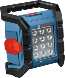 带 LED 面板的Bosch GLI18V-1500 无绳工作现场灯。.