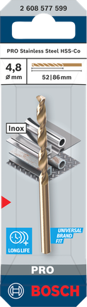 BoschPRO 4.8 毫米 HSS-Co 钻头.