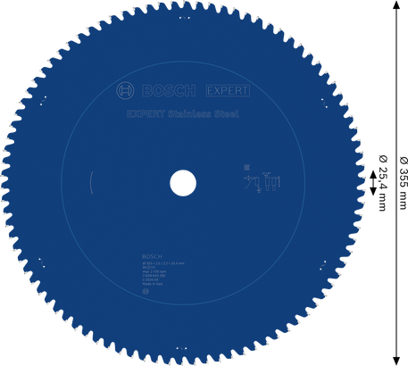 BoschEXPERT 不锈钢圆锯片 355 毫米。.