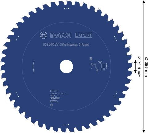 BoschEXPERT 不锈钢圆锯片 255 毫米。.