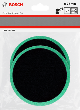 Bosch77 毫米抛光海绵，2 件.