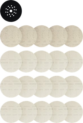 BoschEXPERT M480 砂磨网套装 225 毫米 21 个圆盘。.