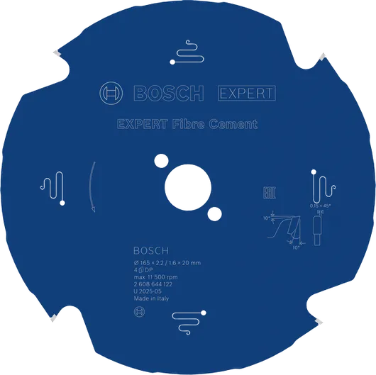BoschEXPERT 纤维水泥圆锯片 165mm。