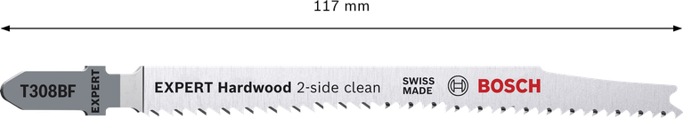 Bosch EXPERT 硬木双面清洁 T308BF 曲线锯刀片。.