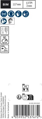 Bosch EXPERT 硬木双面清洁 T 308 BF 曲线锯刀片。.