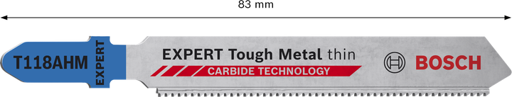 Bosch EXPERT Tough Metal 薄型 T118AHM 硬质合金曲线锯刀片。.