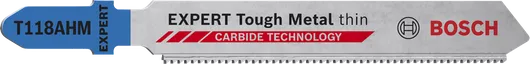 Bosch EXPERT Tough Metal T118AHM 曲线锯刀片，硬质合金齿。.