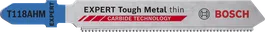 Bosch EXPERT Tough Metal T118AHM 曲线锯刀片，硬质合金齿。.