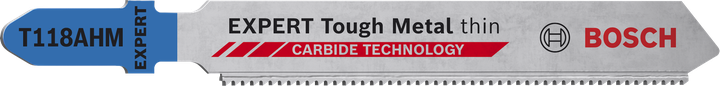 Bosch EXPERT Tough Metal T118AHM 曲线锯刀片，硬质合金齿。.