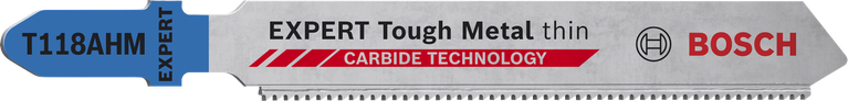 Bosch EXPERT Tough Metal T118AHM 曲线锯刀片，硬质合金齿。.