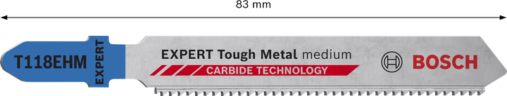 Bosch EXPERT Tough Metal T118EHM 曲线锯刀片，硬质合金。.
