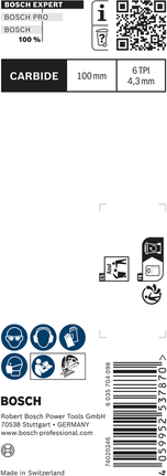 Bosch EXPERT Fiber Plaster T 141 HM 硬质合金曲线锯刀片。.