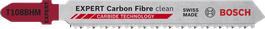 BoschEXPERT 碳纤维曲线锯刀片，配有硬质合金齿。.
